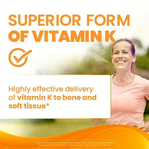 Doctor's BEST - Doctor’s Best Cápsula de Vitamina K2 Mk-7 Natural, Suporte para a Saúde Óssea