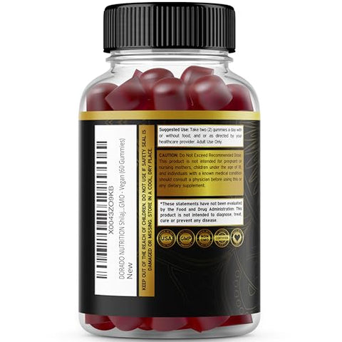 DORADO NUTRITION - Shilajit Gummies (60 Unidades) – Potência para Homens – Marca Shilajit