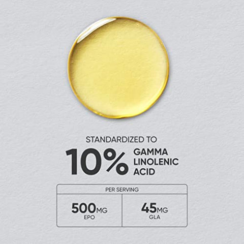 Óleo de Prímula Sports Research (500mg) Prensado a Frio, Sem Preenchedores ou Ingredientes Artificiais, Testado Não-OGM – Sem Glúten
