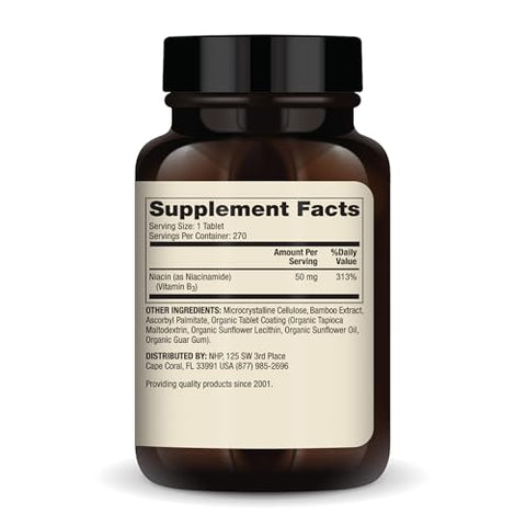Niacinamide Vitamina B3, 90 Porções (270 Comprimidos), Suplemento Alimentar, Mini Comprimidos, Não Causa Rubor, Suporta Saúde Metabólica, Não-OGM - Dr. Mercola