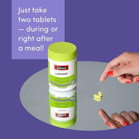 Detox Fígado com Cardo de Leite – Limpeza e Desintoxicação do Fígado – 60 Cápsulas - Swisse