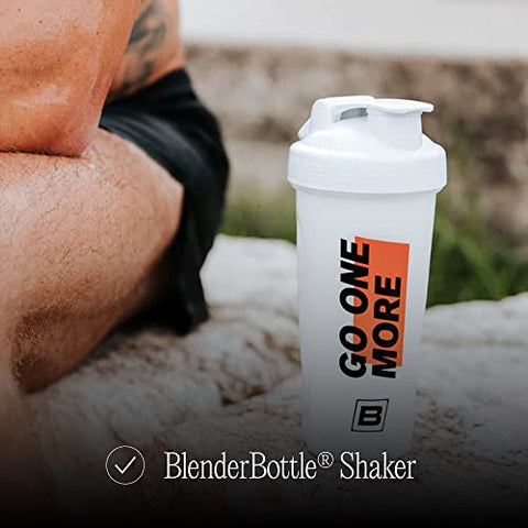 BlenderBottle Shaker 28 oz (800 ml) com Misturador de Arame, Branco - BARE PERFORMANCE NUTRITION