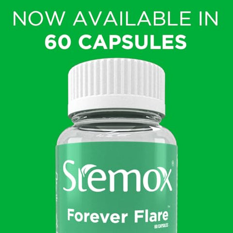 Stemox - Forever Flare 775MG | Vitamina C, Vitamina E, Magnésio, Riboflavina, Niacina, Tiamina | Multivitamínico Completo para Vitalidade Diária | 60 Cápsulas | Não-OGM | 100% Orgânico