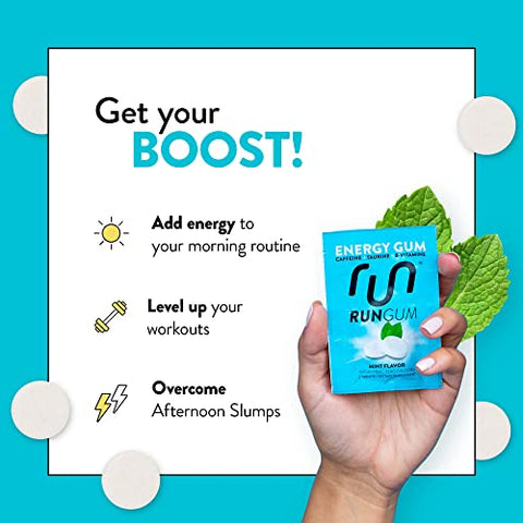 Run Gum - RUN GUM – Energético de Menta com 50mg de Cafeína e Taurina
