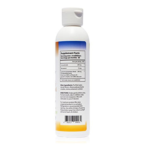 Nutrient Tree - Liposomal Curcumin e Resveratrol: Antioxidantes Poderosos, Livre de Álcool, Sem Soja ou Glúten, Óleo de Girassol Não-OGM