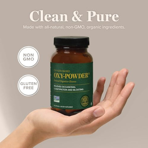 Global Healing Center - Global Healing Oxy-Powder Limpeza do Cólon, Alívio da Prisão de Ventre para Mulheres | 100% Natural | 60 Cápsulas
