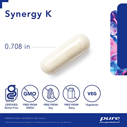 Synergy K – Vitamina K1 e K2 | Fórmula Sinérgica para Saúde Óssea | 60 cápsulas - Pure Encapsulations