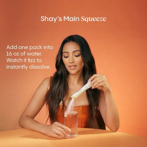 Shay Mitchell – Pó de Eletrólitos com Baixo Teor de Açúcar para Reidratação Rápida – Sabor Limão | Essencial para Viagens, Exercícios e Recuperação (18 pacotes) - Hydralyte