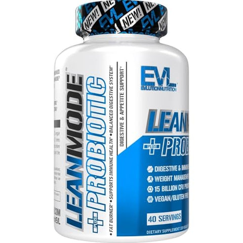 Nutrition Leanmode Probiótico – Cápsulas Avançadas de Probióticos, 15 Bilhões de UFCs por Porção, Suporte Digestivo - Evlution