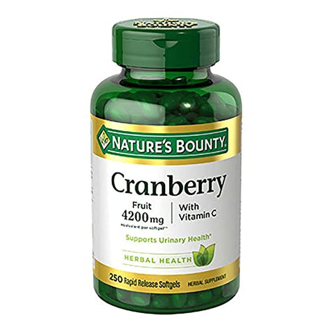 Nature's Bounty - Nature’s Bounty Cranberry com Vitamina C 4200 mg, 250 Softgels (Pacote com 3) – Compre Agora!
