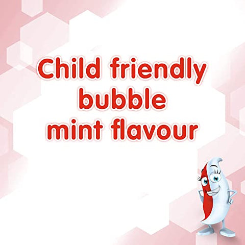 Kids Pasta de Dente com Flúor Bubble Mint Pump – 130g, Pacote com 4 - Aquafresh