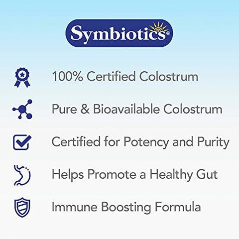 Colostrum 240ct Cápsulas Vegetais – Suporte à Imunidade – Suplemento de Lactoferrina - Symbiotics