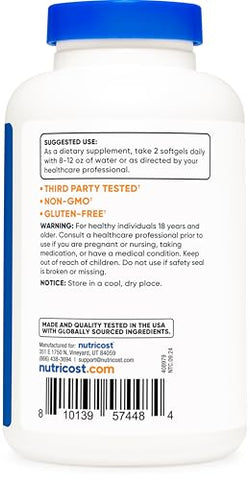 Ácido Caprílico 1200mg, 120 Cápsulas – Compre Agora! - Nutricost