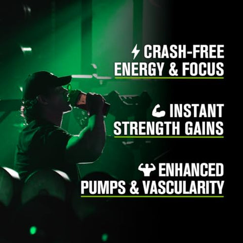 Nitrosurge Max – Pré-treino de Alta Performance com Ingredientes Nootrópicos para Foco Intenso, Bombas Musculares, Energia Suave e Resistência – 40 Porções - Jacked Factory