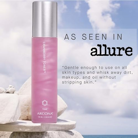 ARCONA - Arcona Tônico de Cranberry – Tônico de Arroz Processado a Frio, Clareador Facial 120 ml, Fabricado nos EUA