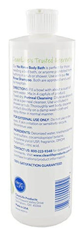 No-Rinse - Banho Corporal sem Enxágue, 473 ml – Deixa a Pele Limpa, Revigorada e Livre de Odores, Fórmula sem Enxágue (Pacote com 3) – Rende 16 Banhos Completos por Frasco