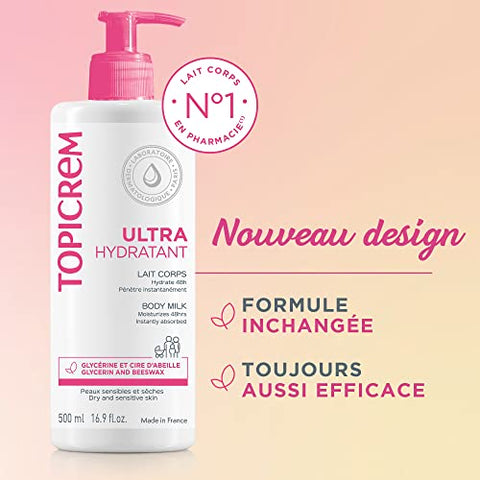 Leite Corporal Ultra-Hidratante 500ml | Hidratação Intensa | Pele Macia e Nutrida - Topicrem