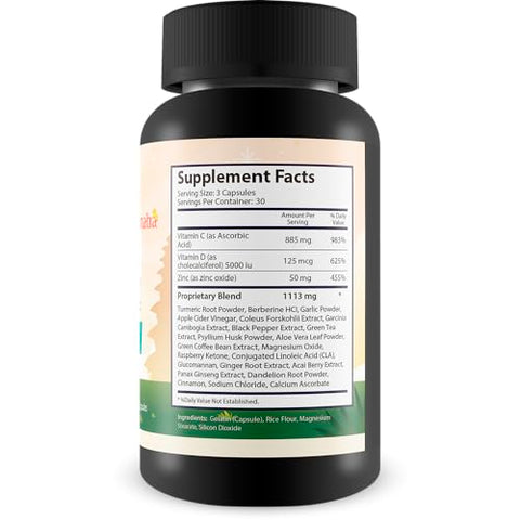 Happy Health Marketplace - Cleanse Sumatra Slim – Cápsulas Tônicas para Barriga – Melhor Detox para Mulheres – Limpeza Intestinal – 100% Natural