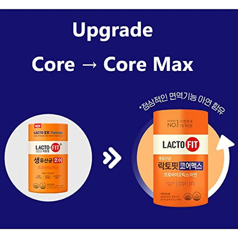 MENBLY - Lacto-Fit Probióticos Core Max 60 Sticks – Lactofit Pó Probiótico Chong-Kun-Dang CKD | 60g