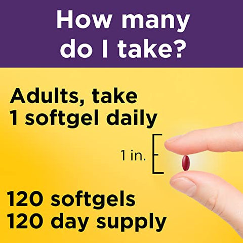 Hair Skin and Nails com Biotina 2500 mcg, Suplemento para Cabelos, Pele e Unhas Saudáveis, 120 Softgels, Fornecimento de 120 Dias - Nature Made