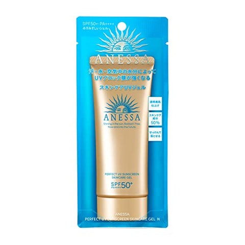 Perfect UV Skin Care Gel N Sunscreen 2022 – Protetor Solar FPS 50, Fragrância Floral Frutada, 90g - Anessa