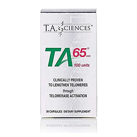 T.A. Sciences - Suplemento Ativação Telomerase – TA 65 MD, Reparo DNA, Comprimento Telômero, Anti Envelhecimento, Rejuvenescimento Celular, 30 Cápsulas