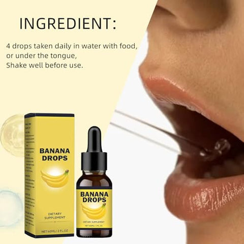 Generic - Banana Drops: Suplemento Líquido de Extrato de Banana para Homens e Mulheres, 2 Unidades