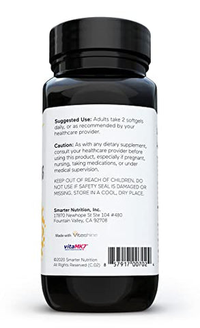 SMARTERNUTRITION - Vitamina D3 à base de plantas para suporte imunológico com complexo vegano de K2 em uma cápsula vegetal – Inclui 5.000 UI de vitamina D para impulsionar a imunidade e saúde óssea completa