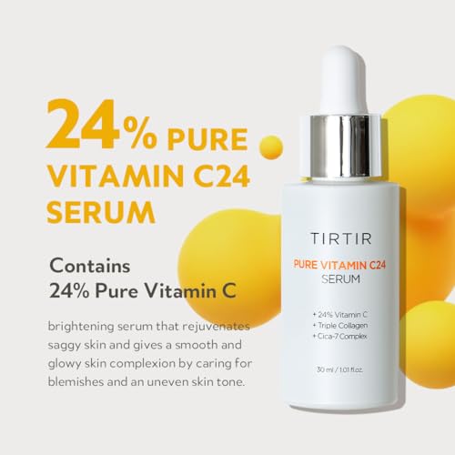 SERUM VITAMINA C PURA 24% 30ml – Potente Antioxidante para a Pele - TIRTIR