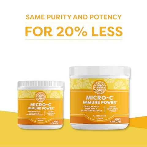 Micro-C Immune Power TM – 250g – 139 Porções – 1000mg/porção – Fórmula Suave – Fitonutrientes Antioxidantes – Reforço Imunológico - Vimergy