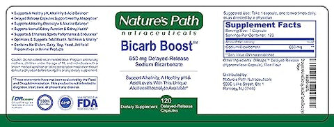 NATURE'S PATH NUTRACEUTICALS - Tabletes de Bicarbonato de Sódio 650 mg – Mais Fortes Tabletes Alcalinos – Suplemento de Eletrólitos