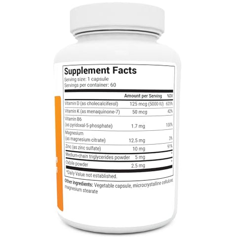 Dr. Berg Nutritionals - Dr. Berg D3 K2 Vitamina 5000 UI c/ Óleo MCT – inclui 50 mcg de Vitamina K2 MK7, Sais Biliares Purificados, Zinco