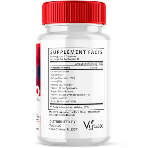 Vytax - Glucobio Blood Support – Cápsulas Glucobion 4 Fórmula Oficial – Ingredientes Naturais – Glucose-Bio Máxima Potência