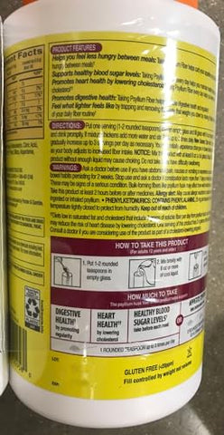 KIRKLAND - Kirkland Signature Psyllium Fiber Powder Sem Açúcar, 360 Doses – Fibra de Psyllium em Pó, 360 Doses