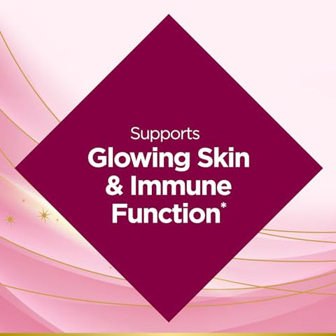 Nature's Bounty - Nature’s Bounty Vitamina C e Ácido Hialurônico, Suporte para Pele Radiante e Função Imunológica – 60 cápsulas