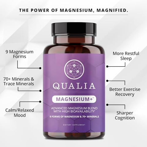 NEUROHACKER COLLECTIVE - QUALIA MAGNESIUM | Fórmula Premium de Magnésio Formulada por Médicos | Alta Bioacessibilidade a partir de 9 Formas de Magnésio