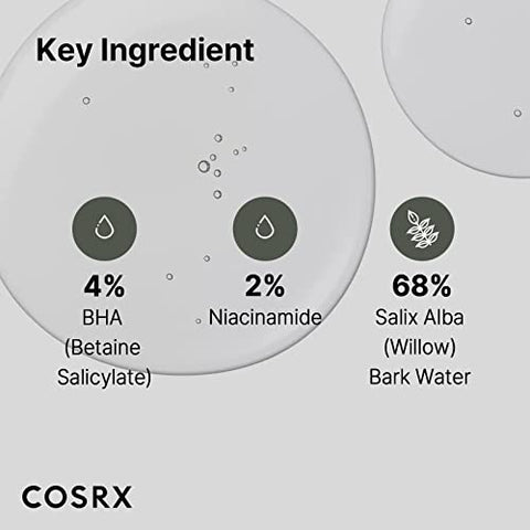 Niacinamide 2%% BHA 4%% Tônico Esfoliante para Cravos 100ml – Minimizador de Poros, Pele Saudável, Cuidados Coreanos - COSRX