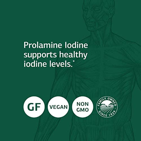 Standard Process Inc. - Standard Process Prolamine Iodine – Suporte para a Tireoide com Prolamina de Iodo, Lactato de Cálcio, Iodo, Cálcio e Citrato de Magnésio – 180 Comprimidos