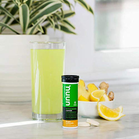 Vitamins Caffeine: Suplemento Diário de Gengibre Limonada (3 Tubos com 12 Comprimidos) - Nuun