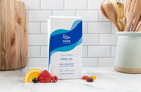 Gomas de Plant Sterols para Colesterol e Saúde do Coração (112 Gomas): Vegano, Suplemento Gummy de Plant Sterol Mastigável para Colesterol (28 Dias): Força Clínica - Piper Biosciences
