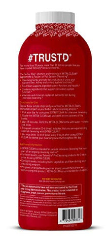 Xxtra Clean Herbal – Sabor de Frutas Tropicais – 20 oz (590 ml) – Bebida Detox Herbal Extra Forte – Enriquecida com Extrato de Ginseng - Detoxify