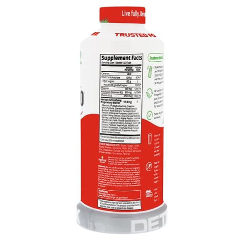 QCarbo32 Bebida Detox Premium de 32 ml, Sabor Tropical – Marca Herbal Clean - Herbal Clean