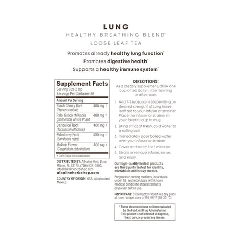 Alkaline Herb - Chá de Pulmão (Happy Lung Tea) – Fortaleça seus pulmões naturalmente | 100g
