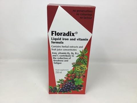 Htlaew - Floradix Floravital Fórmula Líquida de Ferro e Vitaminas 250 ml – 2 Unidades