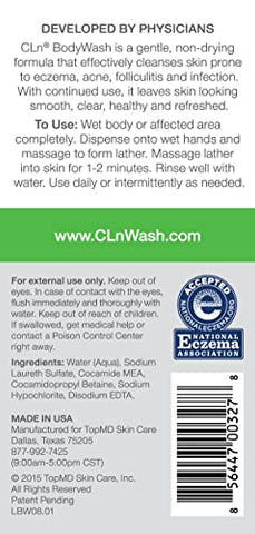 BodyWash – Sabonete Corporal Não Ressecante para Pele Comprometida com Eczema, Dermatite e Irritação – Marca CLn - CLn