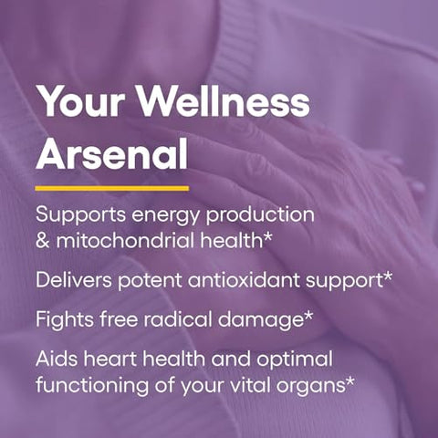 Ubiquinol Active CoQ10 100 mg – Suplemento de Coenzima Q10 de Alta Absorção para Energia, Saúde Cardíaca e Cognitiva – 120 Softgels - Natural Factors