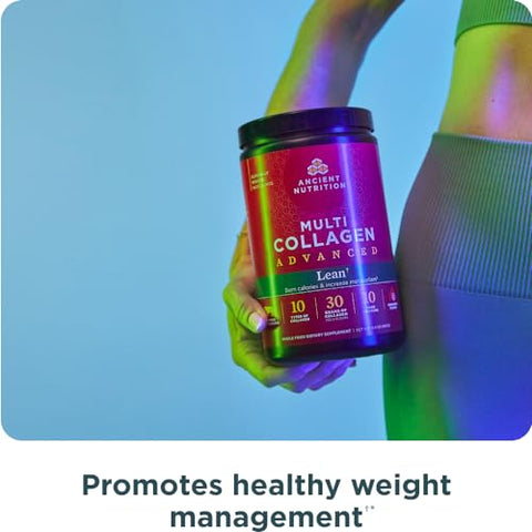 Colágeno Hidrolisado Avançado em Pó com Probióticos e Vitamina C, Canela, para Mulheres – 100g - Ancient Nutrition