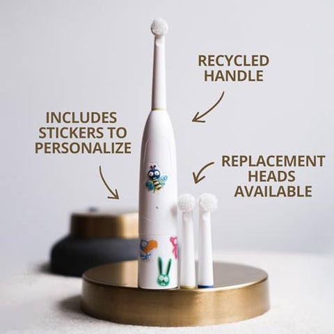 JACK N' JILL ................. SINCE 1949 - Escova de Dentes Elétrica Musical Jack N’ Jill Kids Buzzy Brush – Idade 3 e Acima, Escova de Dentes Elétrica Infantil, LED Tricolor, Resistente à Água, Segura para Crianças, Bateria
