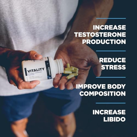 Transparent Labs - Vitality Testosterone Booster – Suplemento de Testosterona para Homens com Ashwagandha KSM 66 e Extrato de Shilajit PrimaVie