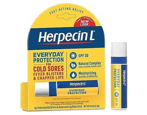 Protetor Labial FPS 30 0,1 Oz. – Pack com 6 – Proteção Diária  Herpecin-L - Herpecin-L